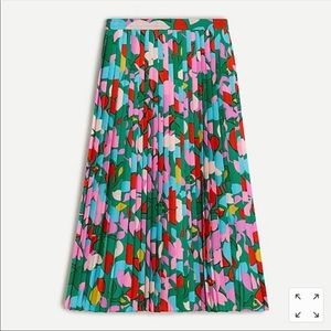 J. Crew pleated midi skirt in confetti floral